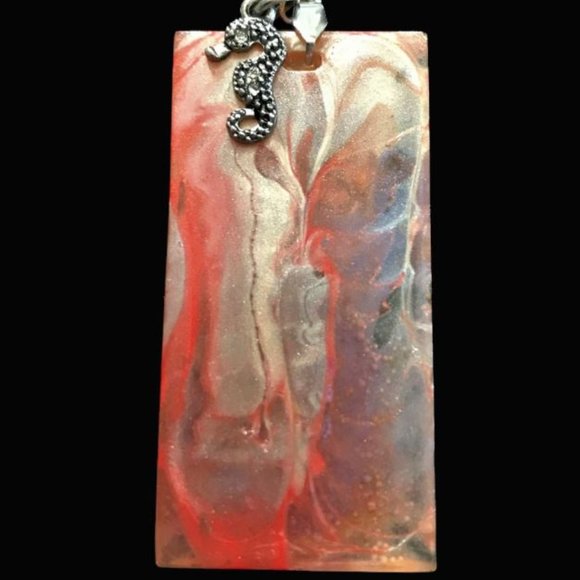 NWOT Wearable Art Resin Pendant, Resin Art - Picture 2 of 16